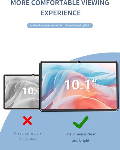 [عبوتان] واقي شاشة لجهاز DigiLand 1058 2025 Tablet 10.1 بوصة من الزجاج المقوى، واقي شاشة لجهاز DigiLand 1058 5G 10.1 بوصة مضاد للخدش وحساس وصلابة 9H in Kuwait