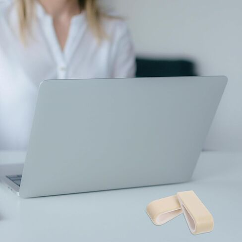 Homoyoyo 2pcs Adjustable White Silicone Laptop Holder Stand for Notebook, Portable Tilted Kickstand Riser for Desk Use in Saudi Arabia