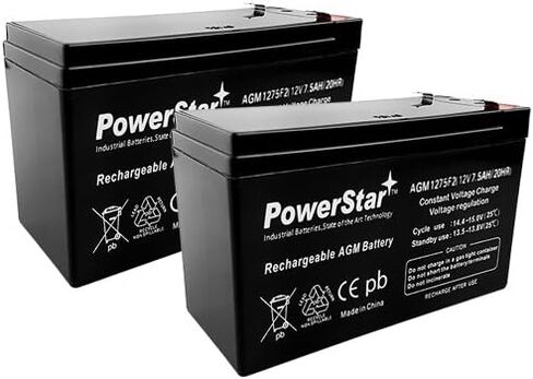 PowerStar 12v 7.5ah Battery Replacement for Compatible with APC RBC38 RBC40 RBC48 RBC51 RBC106 RBC110 RBC1 in Saudi Arabia