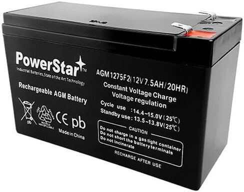 PowerStar 12v 7.5ah Battery Replacement for Compatible with APC RBC38 RBC40 RBC48 RBC51 RBC106 RBC110 RBC1 in Saudi Arabia