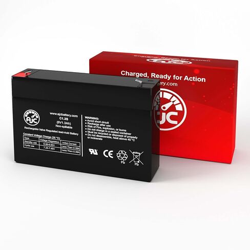 بطارية AJC متوافقة مع بطارية UPS Intellipower ital LCR1.26 6V 1.3Ah in Kuwait