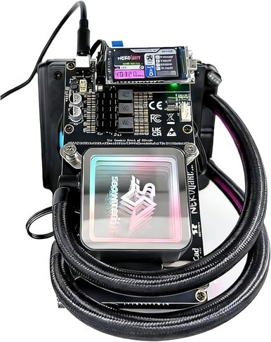 Bitcoin Home Miner Nerdqaxe++ 4.8TH/s 75W Hydro مع أربع شرائح BM1370 ASIC 2.4G WiFi وهادئة لآلة التشفير، عامل منجم منفرد مصمم للاستخدام المنزلي أو المكتبي in Kuwait