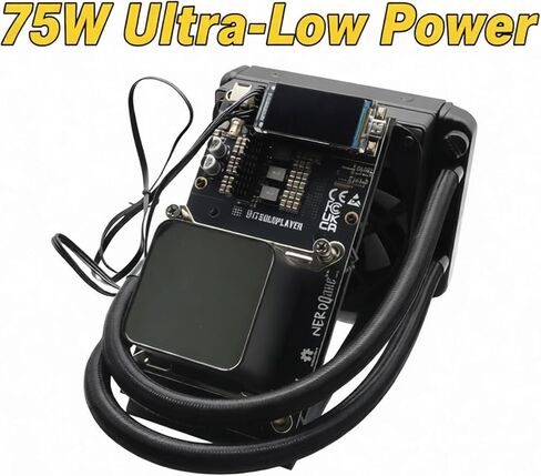 Bitcoin Home Miner Nerdqaxe++ 4.8TH/s 75W Hydro مع أربع شرائح BM1370 ASIC 2.4G WiFi وهادئة لآلة التشفير، عامل منجم منفرد مصمم للاستخدام المنزلي أو المكتبي in Kuwait