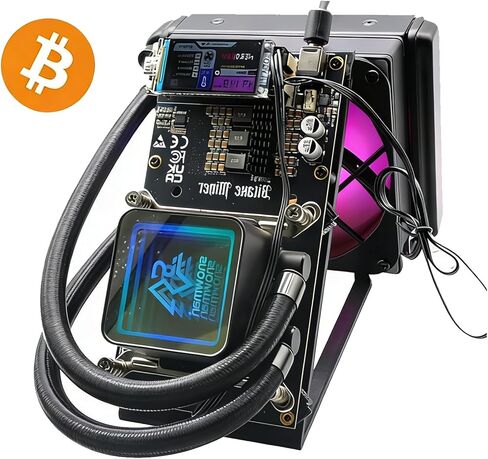 Bitcoin Home Miner Nerdqaxe++ 4.8TH/s 75W Hydro مع أربع شرائح BM1370 ASIC 2.4G WiFi وهادئة لآلة التشفير، عامل منجم منفرد مصمم للاستخدام المنزلي أو المكتبي in Kuwait