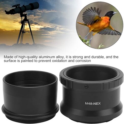 M48x0.75mm Telescope Adapter, Full Functions, Aluminum Alloy M48-NEX Lens Adapter for Astronomical Telescope for EMount Camera in Saudi Arabia