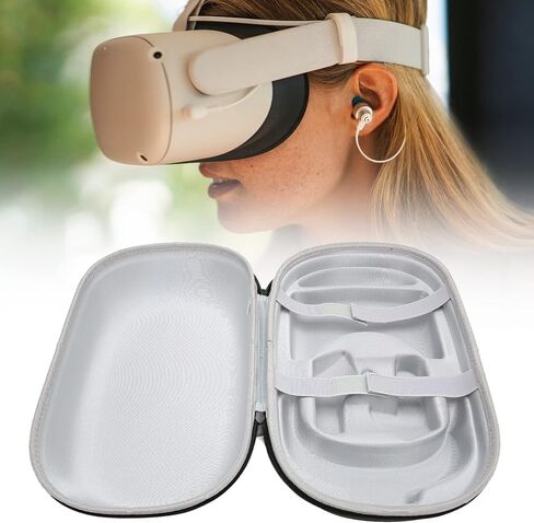 حافظة سماعات الواقع الافتراضي، حافظة حماية مقاومة للماء للواقع الافتراضي، حافظة سماعات خفيفة الوزن لسماعات رأس ألعاب Oculus Quest 2 VR وملحقاتها in Kuwait