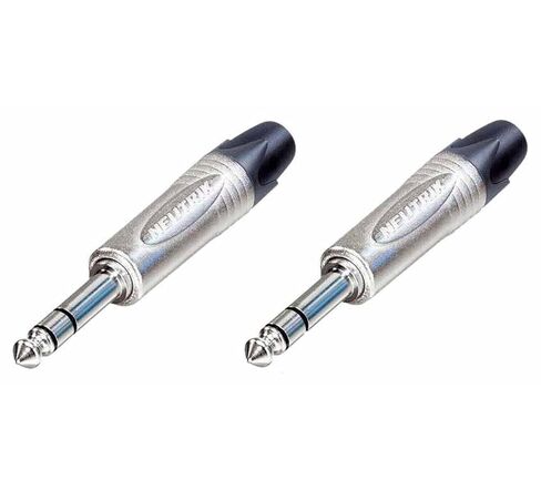 Original Neutrik NP3X 1/4" 6.35mm Stereo TRS Phone Plug Nickel Contacts Professional Phone Plug (2 Pack) in Kuwait