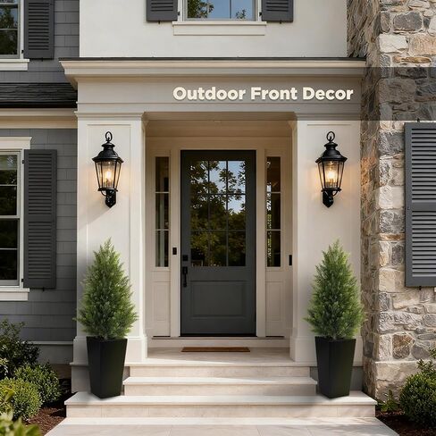 مذكرات مافيس 4FT أشجار الأرز الاصطناعية في الهواء الطلق، مجموعة من 2 في الأواني المربعة الحديثة، توبياري فو واقعية للشرفة والحديقة وديكور المنزل in Kuwait