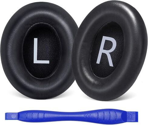 Aurivor Replacement 700 Ear Pads for Bose Noise Cancelling (NC) 700 Headphones, NC700 Earpads Cushions Made of Genuine Lambskin Leather, Noise Isolation Memory Foam, Added Thickness (Black) in Saudi Arabia