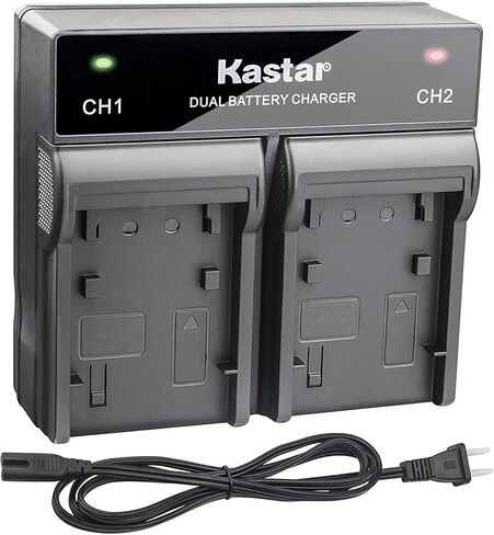 شاحن مزدوج سريع من كاستار لكاميرات Canon LP-E8 LPE8 LC-E8 وCanon EOS Rebel T2i، Rebel T3i، Rebel T4i، Rebel T5i، Canon EOS 550D، EOS 600D، EOS 650D، EOS 700D، EOS Kiss X4، Kiss X5، EOS X6 in Kuwait