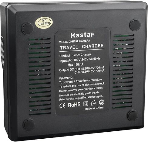 شاحن مزدوج سريع من كاستار لكاميرات Canon LP-E8 LPE8 LC-E8 وCanon EOS Rebel T2i، Rebel T3i، Rebel T4i، Rebel T5i، Canon EOS 550D، EOS 600D، EOS 650D، EOS 700D، EOS Kiss X4، Kiss X5، EOS X6 in Kuwait