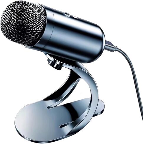 USB Conference Microphone for Computer, 360° Omnidirectional PC Mic with Mute Button & Pop Filter, Plug and Play Laptop Condenser in Saudi Arabia