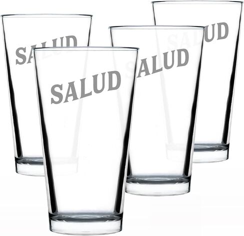 Salud - هتافات إسبانية - زجاج نصف لتر للبيرة - هدايا لطيفة بطابع إسبانيا والمكسيك أو ديكور للحفلات للنساء - 16 أونصة in Kuwait