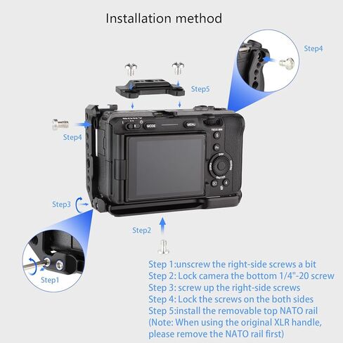 LEFTFOTO FX3 / FX30 Handle Extension Rig and Camera Cage Kit,Compatible with Sony FX3 FX30 XLR Handle Unit for Sony FX3 FX30 Camera in Saudi Arabia