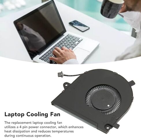 مروحة تبريد وحدة المعالجة المركزية للكمبيوتر المحمول بديلة من Vikye لجهاز Dell Latitude 3301 Vostro 5390 5391 7391 P114G مع موصل طاقة 4 دبابيس، مادة ممتازة، سهلة الاستخدام، حجم صغير in Kuwait