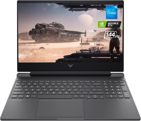 كمبيوتر محمول HP Victus مقاس 15.6 بوصة FHD 144 هرتز للألعاب، معالج Intel Core i5-12450H، NVIDIA GeForce GTX 1650، ذاكرة الوصول العشوائي 16 جيجابايت، 512 جيجابايت SSD، HDMI، قارئ بطاقة SD، لوحة مفاتيح بإضاءة خلفية، Wi-Fi 6، Windwos 11 Home in Kuwait