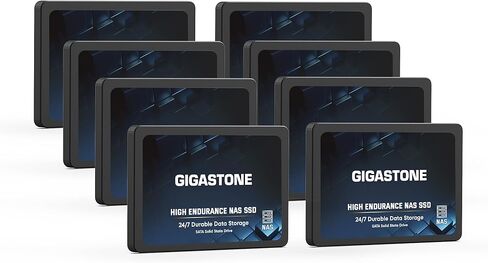 Gigastone 【NAS Only】 4TB NAS SSD (8-Pack)– 24/7 High Endurance RAID Internal Solid State Hard Drives Continuous Operation Heavy Workloads Business 3D NAND 2.5" SATA III in Saudi Arabia