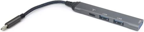 منفذ شاحن USB C 4 في 1 محول USB Hub متوافق مع Samsung Galaxy A73، A54، A53، A33، A23، A14، A13، A03s - منفذ USB Splitter Type-C PD in Kuwait