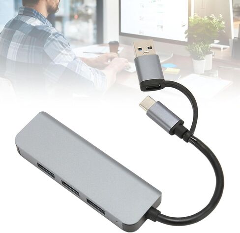 4 in 1 USB 3.0 Hub, 5Gbps USB C to USB Splitter, USB Hub Extender, Plug and Play, Compatible with,OS in Kuwait
