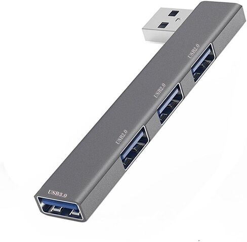 USB Hub 4-Port USB Splitter with High-Speed Data Transfer for Laptop Desktop Computer TV Audio Equipment, Metal Casing with Intelligent Chip in Saudi Arabia