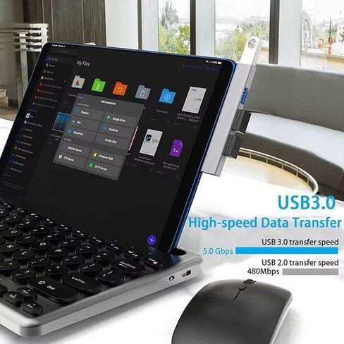 USB Hub 4-Port USB Splitter with High-Speed Data Transfer for Laptop Desktop Computer TV Audio Equipment, Metal Casing with Intelligent Chip in Saudi Arabia