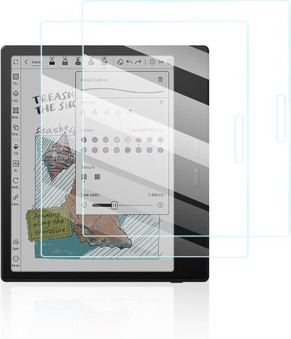 واقي شاشة لجهاز BOOX Go Color 7 Gen II مقاس 7 بوصات، طبقة مقاومة للخدش عالية الدقة، شفافة عالية الدقة، خالية من الفقاعات مع مجموعة سهلة التركيب، عبوتان in Kuwait