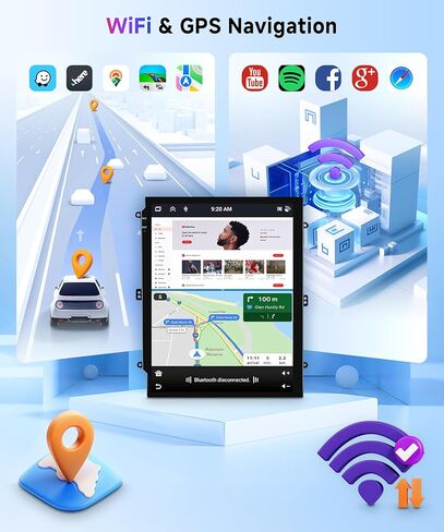 2G 64G Android Car Stereo for Hummer H2 2002-2007 with Wireless Carplay Android Auto Radio, 9.7'' Touch Screen Head Unit with GPS Navigation Bluetooth Mirror Link WiFi FM/RDS EQ AHD Backup Camera SWC in Saudi Arabia