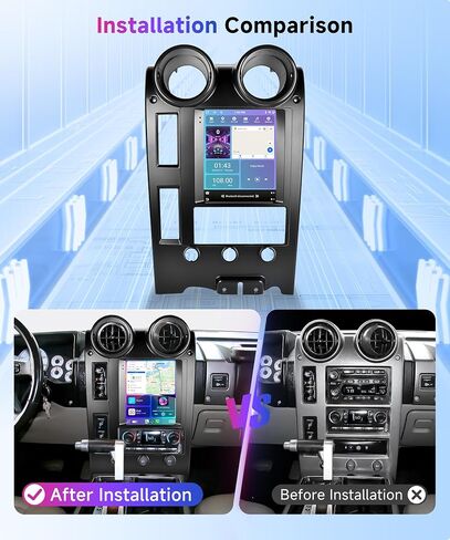 2G 64G Android Car Stereo for Hummer H2 2002-2007 with Wireless Carplay Android Auto Radio, 9.7'' Touch Screen Head Unit with GPS Navigation Bluetooth Mirror Link WiFi FM/RDS EQ AHD Backup Camera SWC in Saudi Arabia