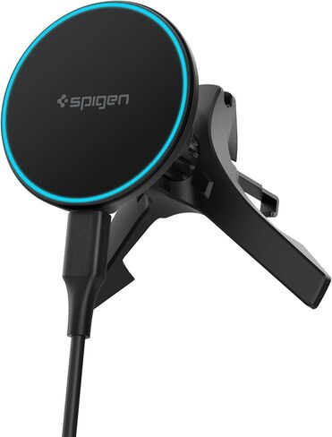Spigen Cryomax MagFit Qi2.2 25W MagSafe Car Mount Wireless Charger [Ultra-Fast Charging Function w/Active Peltier Cooling] (Requires 45W Charging Adapter) Compatible with iPhone 17 16 15 14 13 Series in Saudi Arabia