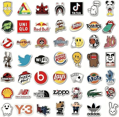 Amazing Stickers | 100pcs Random Stickers Pack | Adults Teens Kids | Waterproof Vinyl Stickers Decals | Water Bottles, Skateboards, Helmets, Laptops, Bicycle in Saudi Arabia