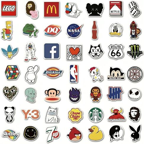 Amazing Stickers | 100pcs Random Stickers Pack | Adults Teens Kids | Waterproof Vinyl Stickers Decals | Water Bottles, Skateboards, Helmets, Laptops, Bicycle in Saudi Arabia