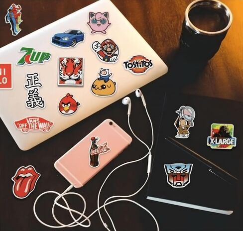 Amazing Stickers | 100pcs Random Stickers Pack | Adults Teens Kids | Waterproof Vinyl Stickers Decals | Water Bottles, Skateboards, Helmets, Laptops, Bicycle in Saudi Arabia