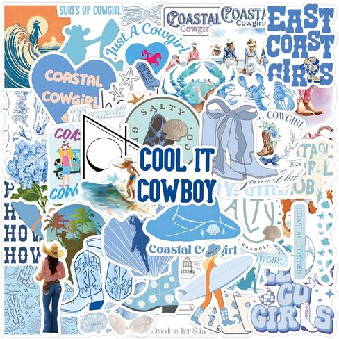 60PCS Western Cowboy Stickers for Water Bottles Laptop Luggage Guitar Skateboard, Country Western Decals Vinyl Waterproof Sticker for Adults Teens Funny Gifts for Friends in Saudi Arabia