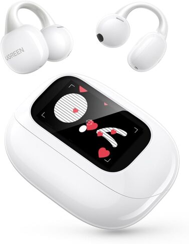 سماعات أذن UGREEN S6 Magic Clip-Type، سماعات أذن مفتوحة الأذن، مع شاشة LCD ذكية، نوع مفتوح الأذن، مشغلات بلوتوث 5.4 0.5 بوصة (12 مم)، تشغيل إجمالي 30 ساعة، إلغاء ضوضاء DNN in Kuwait