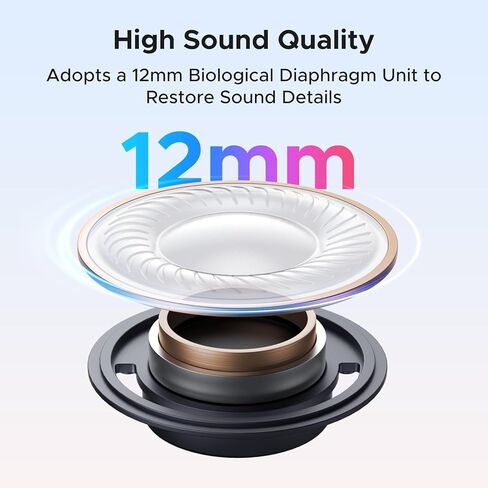 سماعات أذن UGREEN S6 Magic Clip-Type، سماعات أذن مفتوحة الأذن، مع شاشة LCD ذكية، نوع مفتوح الأذن، مشغلات بلوتوث 5.4 0.5 بوصة (12 مم)، تشغيل إجمالي 30 ساعة، إلغاء ضوضاء DNN in Kuwait