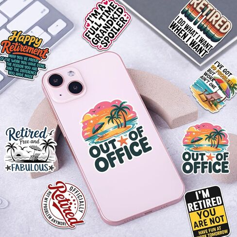 12pcs Retirement Stickers Pack, Funny Retired Quotes, Out of Office Humor, Grandkid Spoiler & Relaxing Lifestyle Decals for Men and Women, Stickers Die-Cut Waterproof (Normal, 3 Inch FBA) in Saudi Arabia