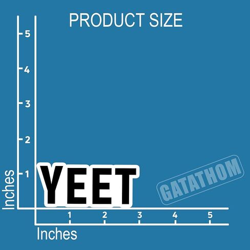 (3Pcs) YEET Meme Stickers Funny Saying Quote Vinyl Sticker for Teens Student Friend, Humorous Waterproof Decals for Laptop, Water Bottle, Phone Case, Helmet, Scrapbook, 3" x 1.3'' in Saudi Arabia
