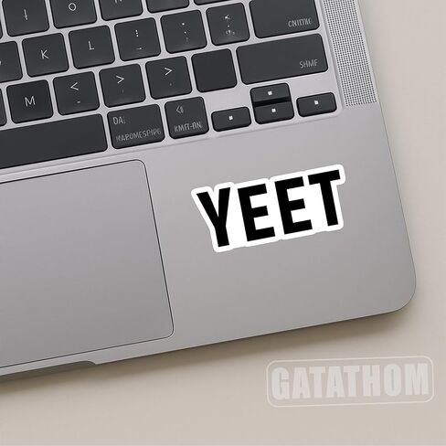 (3Pcs) YEET Meme Stickers Funny Saying Quote Vinyl Sticker for Teens Student Friend, Humorous Waterproof Decals for Laptop, Water Bottle, Phone Case, Helmet, Scrapbook, 3" x 1.3'' in Saudi Arabia