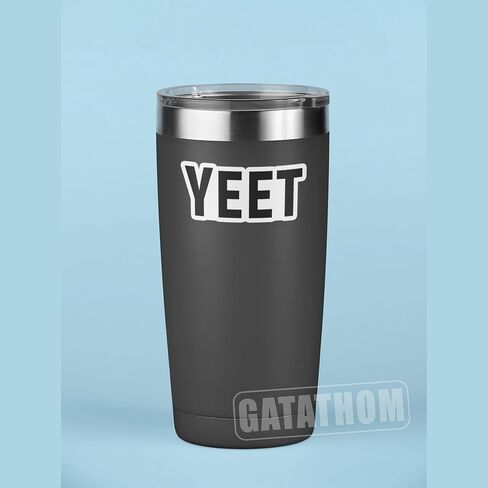 (3Pcs) YEET Meme Stickers Funny Saying Quote Vinyl Sticker for Teens Student Friend, Humorous Waterproof Decals for Laptop, Water Bottle, Phone Case, Helmet, Scrapbook, 3" x 1.3'' in Saudi Arabia