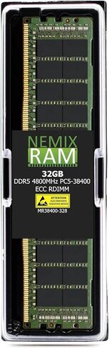 NEMIX RAM 32GB (1X32GB) DDR5 4800MHZ PC5-38400 2Rx8 1.1V CL40 288-PIN ECC RDIMM ذاكرة الخادم المسجلة المتوافقة مع Kingston KSM48R40BD8KMM-32HMR، KSM48R40BD8-32HA، KSM48R40BD8-32MD in Saudi Arabia