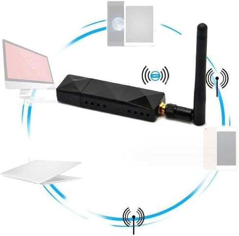محول Denash USB WiFi، محول شبكة لاسلكي للكمبيوتر بسرعة 150 ميجا بت في الثانية مع شريحة AR9271، بطاقة شبكة لاسلكية مع هوائي قابل للفصل 2dBi لأجهزة الكمبيوتر التلفزيونية in Kuwait