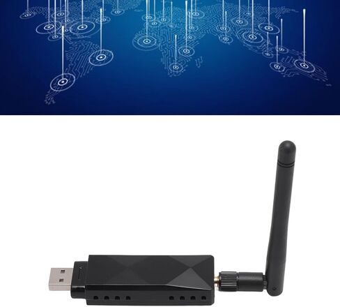 محول Denash USB WiFi، محول شبكة لاسلكي للكمبيوتر بسرعة 150 ميجا بت في الثانية مع شريحة AR9271، بطاقة شبكة لاسلكية مع هوائي قابل للفصل 2dBi لأجهزة الكمبيوتر التلفزيونية in Kuwait