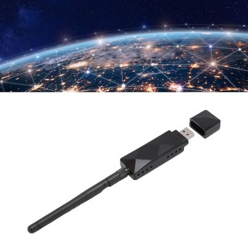 محول Denash USB WiFi، محول شبكة لاسلكي للكمبيوتر بسرعة 150 ميجا بت في الثانية مع شريحة AR9271، بطاقة شبكة لاسلكية مع هوائي قابل للفصل 2dBi لأجهزة الكمبيوتر التلفزيونية in Kuwait