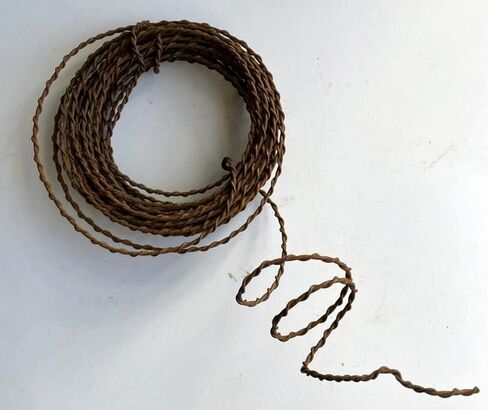 Rusty Tin Wire, Twisted, 16 Gauge, 3 Rolls x 15 Feet Each, Easy to Bend for Crafting in Saudi Arabia