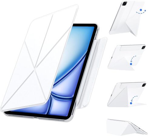 Magnetic Cover for iPad Air 11-inch (M3/M2, 5th/4th Gen) & iPad Pro 11-inch (2022/2021/2020), Stain-Resistant Slim Folio with Portrait/Landscape Stand, 4 Adjustable Angles, Cover Auto Wake/Sleep,Black in Saudi Arabia