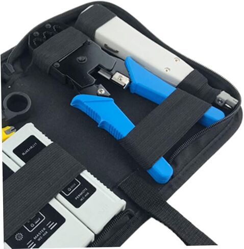 TEHAUX Professional Network Tool Repair Kit Durable Ethernet Crimping Tools for Computer Maintenance Portable with Cable Tester Pliers and Connectors in Saudi Arabia