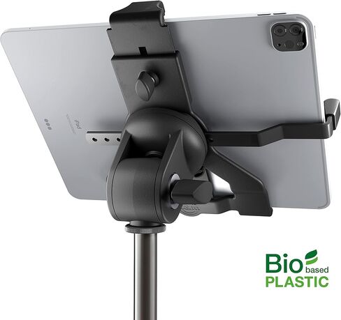K&M 19775 Tablet PC Tripod, Bio-Based Plastic - Universal Tablet Fit, Tiltable Folding Mount for Popular Brands in Saudi Arabia