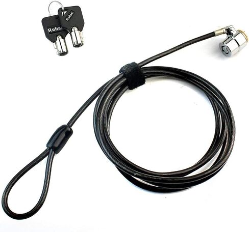 Tether Lock and Security Cable: Device to Countertop, Two Keys 6.6 Foot (Black) in Saudi Arabia