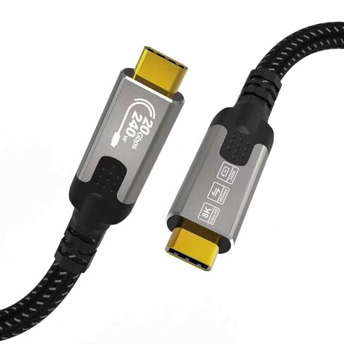 كابل CABALPTOP usb c إلى usb c بطول 10 أقدام، كابل 3.2 Gen 2x2، 4K@144 هرتز/60 هرتز، كابل مجدول من النوع C 8K@30 هرتز، كابل نقل بيانات عالي السرعة 20 جيجابت في الثانية من C إلى C شحن سريع، سلك شحن فائق 240 وات لهاتف iphone 17 16Pro in Saudi Arabia