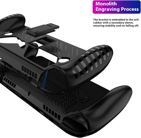 حافظة لجهاز ROG Xbox Ally/ROG Xbox Ally X، غطاء واقٍ مع وظيفة الوقوف، تصميم مريح من مادة TPU عالية المتانة وقبضة معززة وزوايا معززة سهلة الاستخدام (أسود) in Kuwait